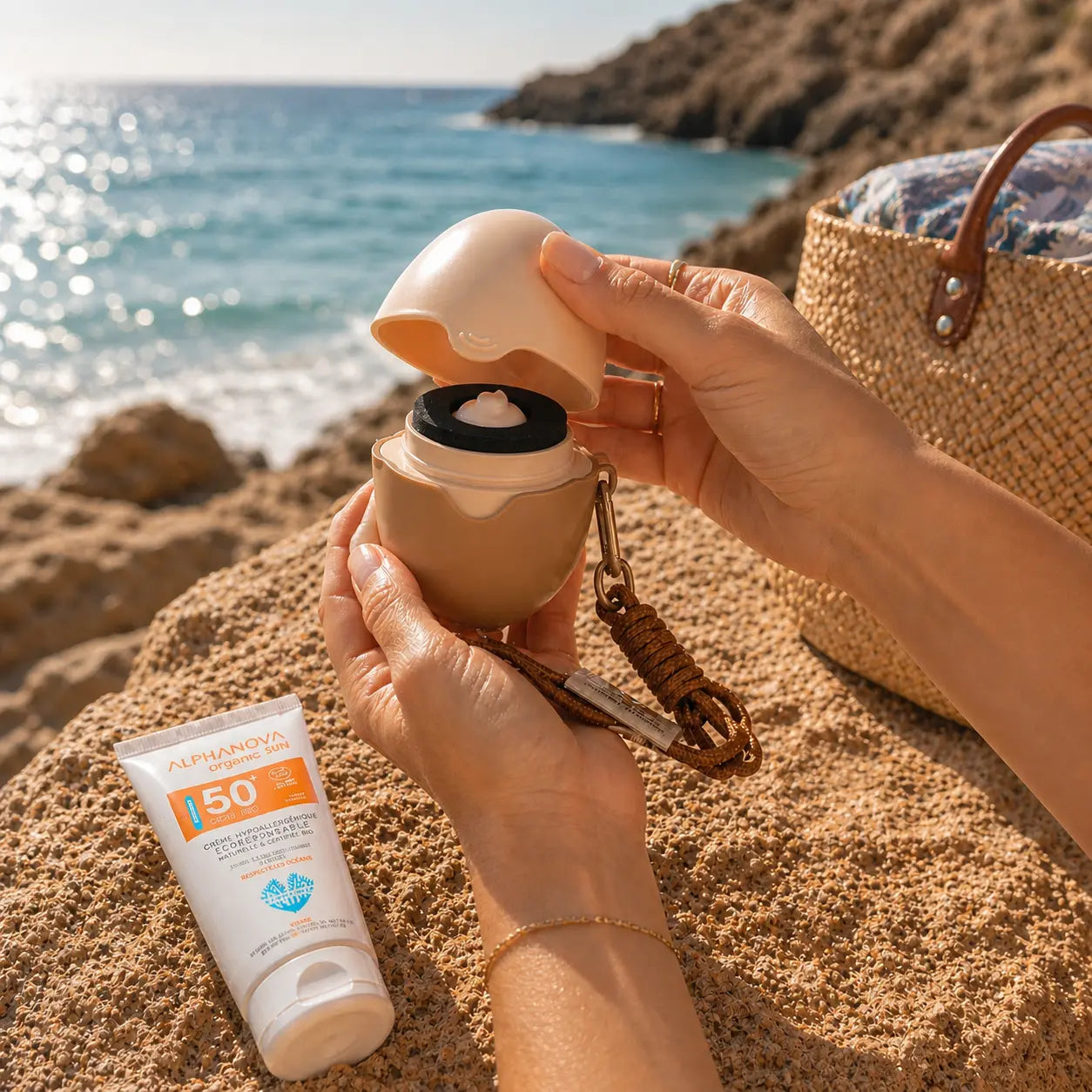 Applicateur de crème solaire à bille rechargeable MancelShop