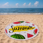 Serviette de plage ronde & sac de rangement MancelShop