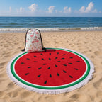 Serviette de plage ronde & sac de rangement MancelShop