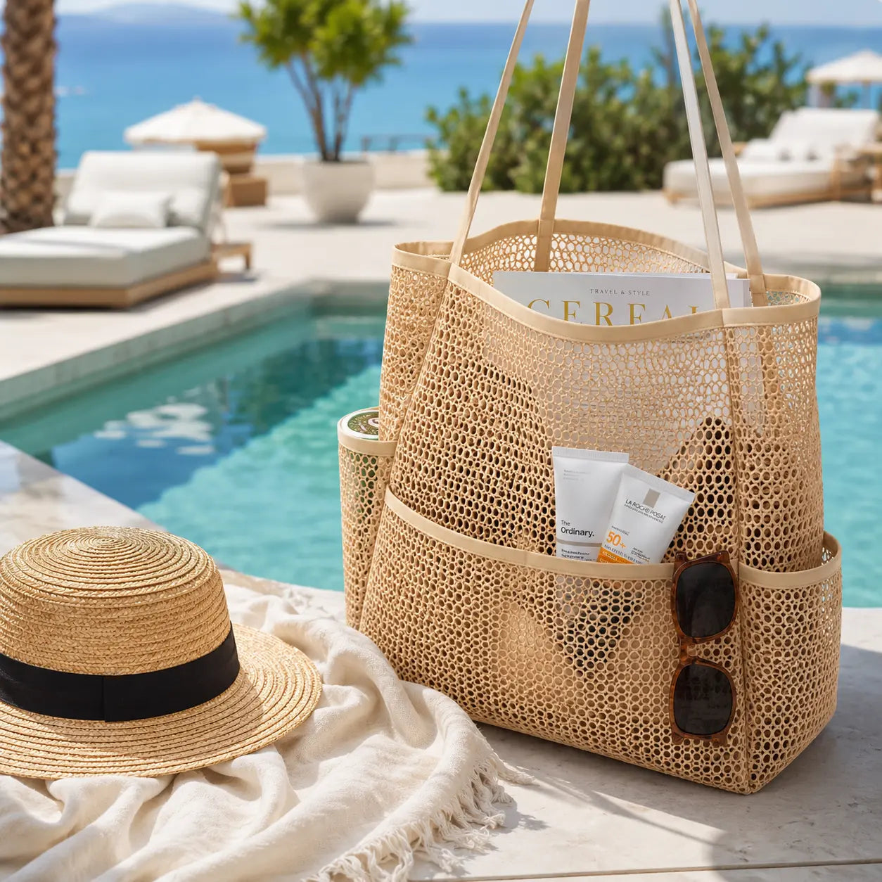 Sac de plage en maille MancelShop
