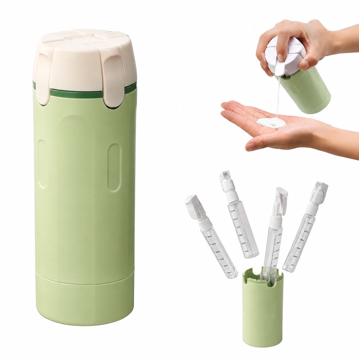 Kit de voyage 4-en-1 rechargeable anti-fuite MancelShop