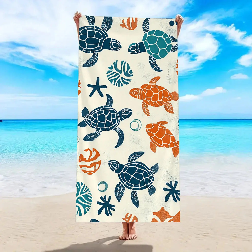 Serviette de plage  motifs marins MancelShop